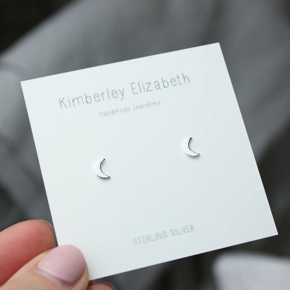 Kimberley Elizabeth Moon Stud Earrings