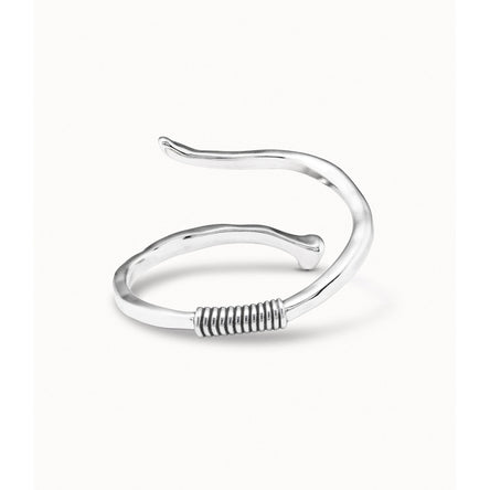 UNO de 50 Silver Spiralled Nail Bracelet