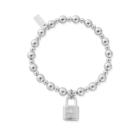 ChloBo Mini Small Ball Padlock Bracelet