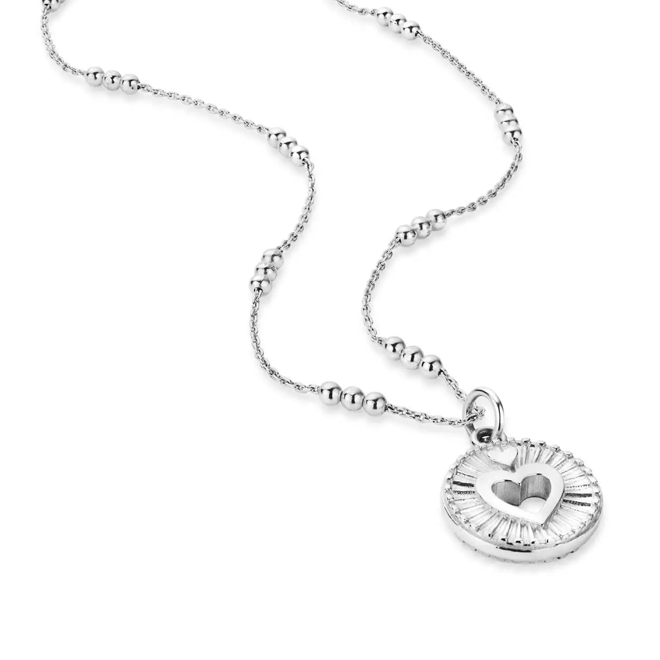 ChloBo Triple Bobble Chain Guiding Heart Necklace