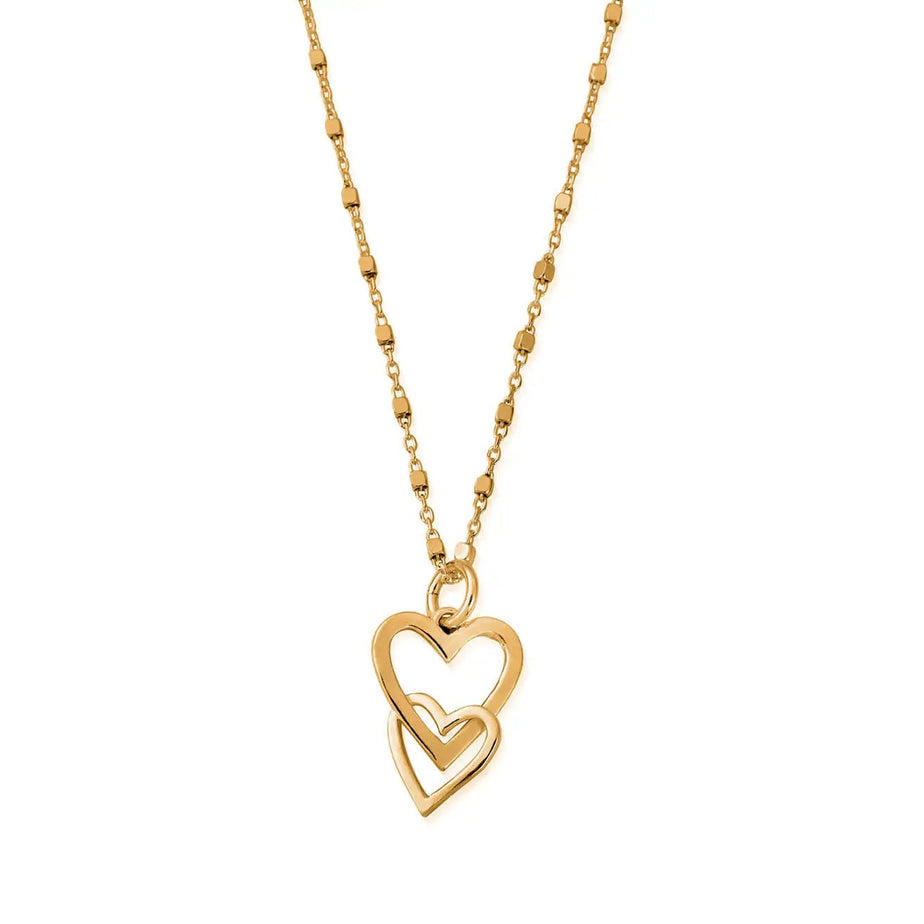 ChloBo Gold Interlocking Love Heart Necklace