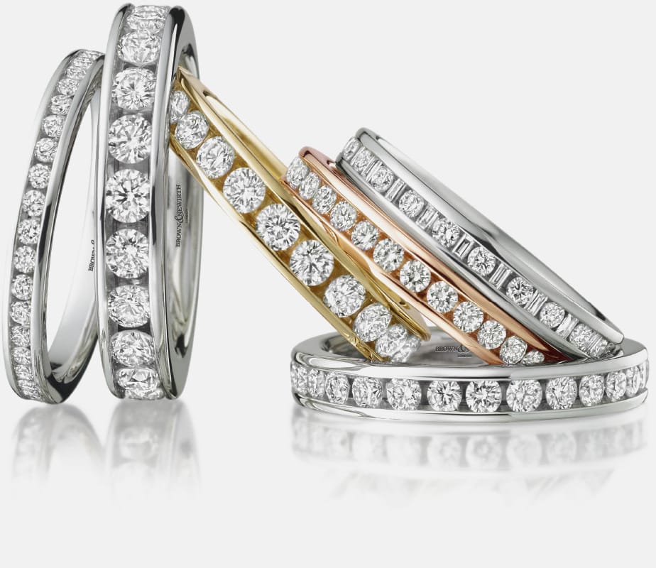 A fine collection of wedding rings